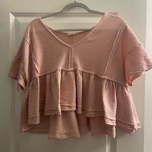 Altar’d state cropped babydoll shirt